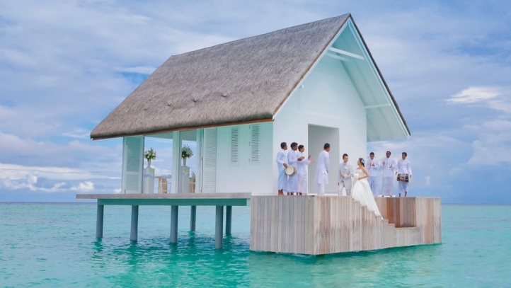 Floating Wedding Pavilion at Four Seasons Maldives